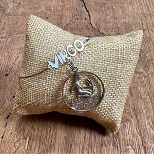 Vintage Virgo zodiac charm wire bracelet